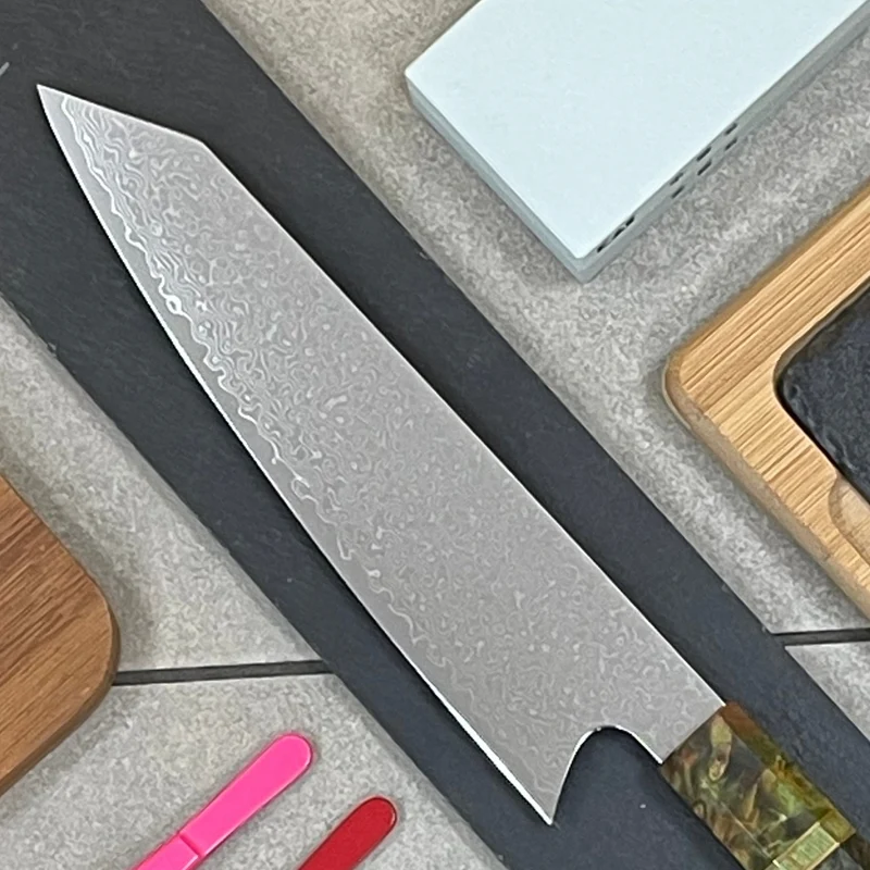 Cuchillo Kiritsuke Damascus 21 cm | Acero VG10 67 Capas | Mango Abedul Estabilizado