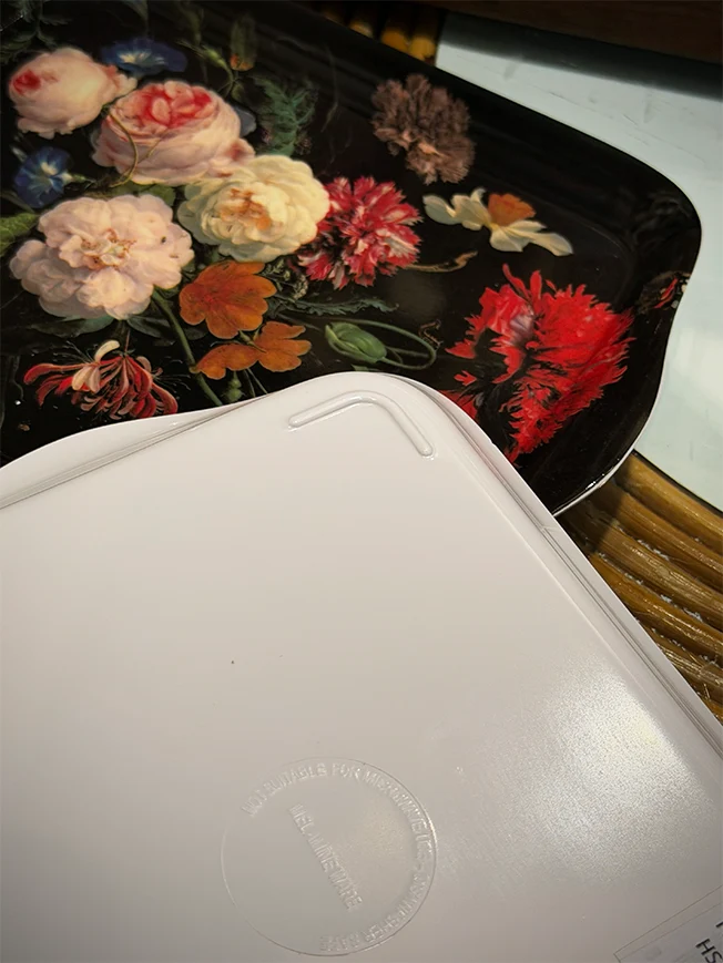 Mini Bandeja de Melamina 'Still Life with Flowers' - De Heem