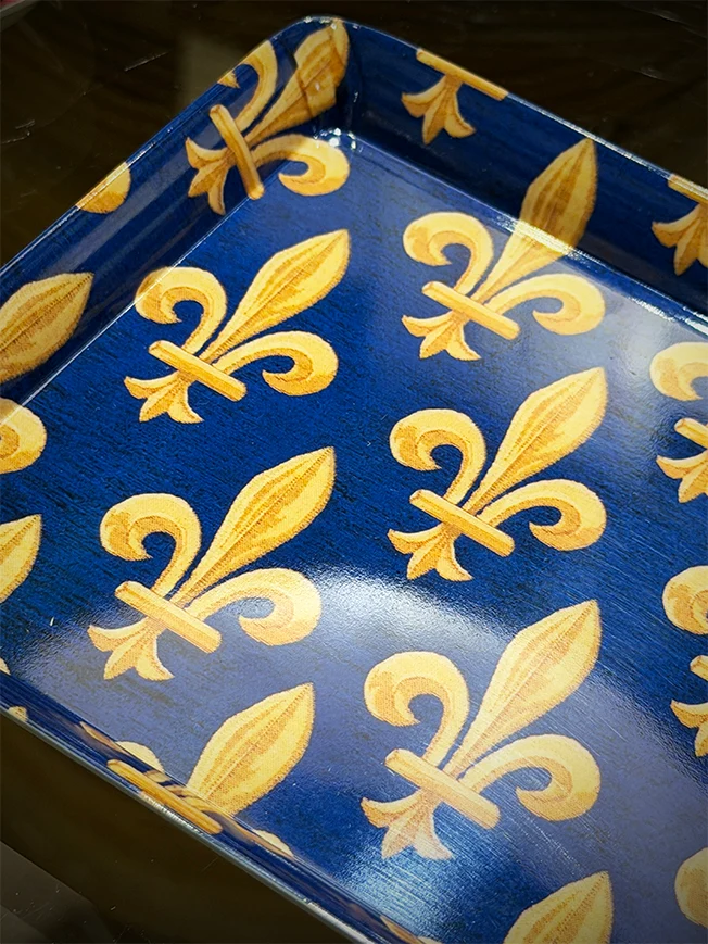 Mini Bandeja de Melamina 'Fleur de Lys' - Emblema Monarquía Francesa