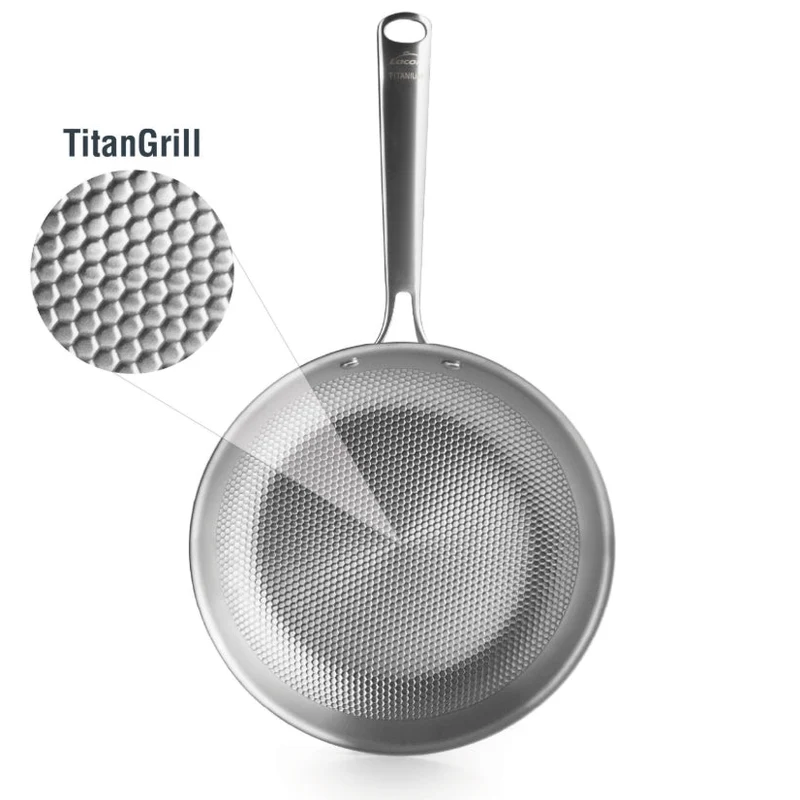 Sartén Titanio TitanGrill 3 Capas – Apta Inducción y Horno