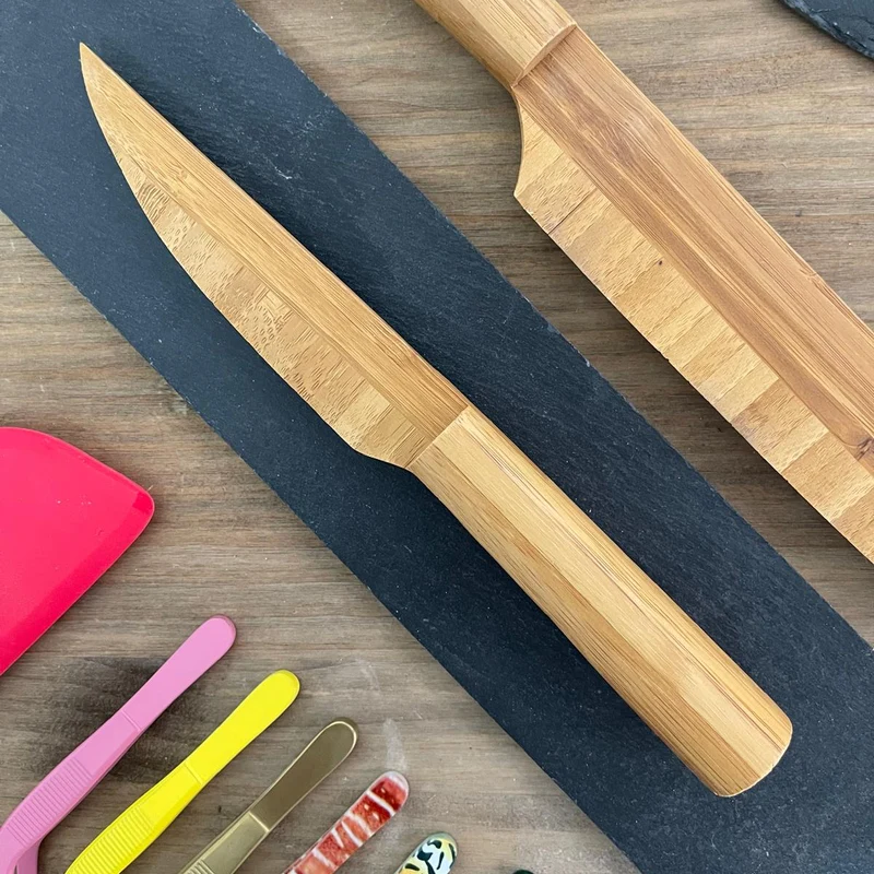 Cuchillo Artesanal de Bambú para Verduras | Ecológico y Antioxidante