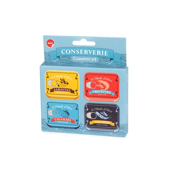 Posavasos Vintage Lata Conserva Set 4 Balvi | Antideslizantes Retro