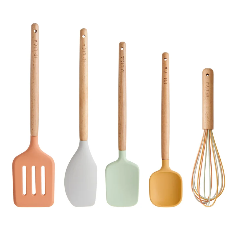 Juego de 5 utensilios de silicona KitchenCraft Idilica