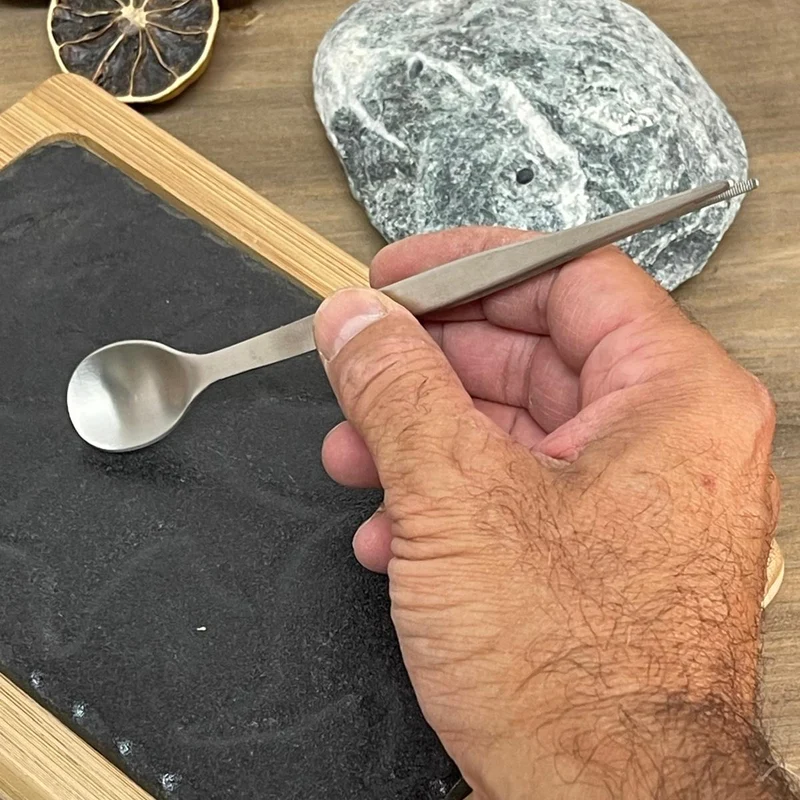 Pinza de Precisión con Cuchara Lacor 17cm - Acero Inoxidable
