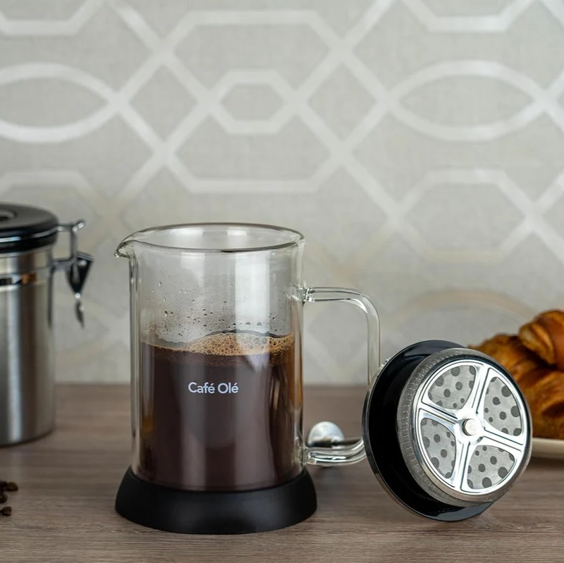 Cafetera de Émbolo Francesa Grunwerg – Doble Pared de Cristal