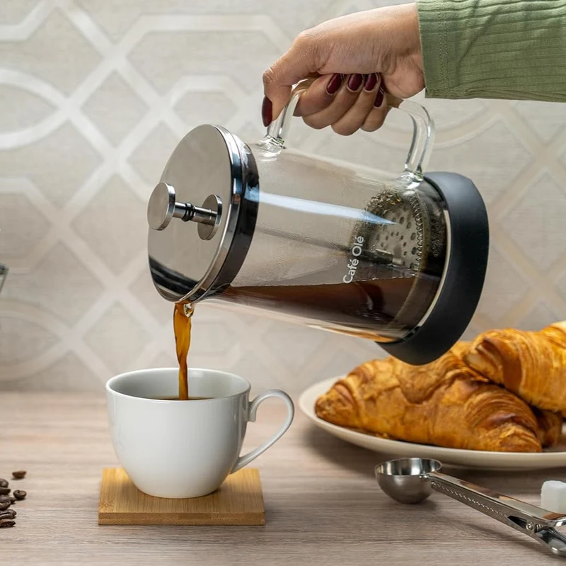 Cafetera de Émbolo Francesa Grunwerg – Doble Pared de Cristal