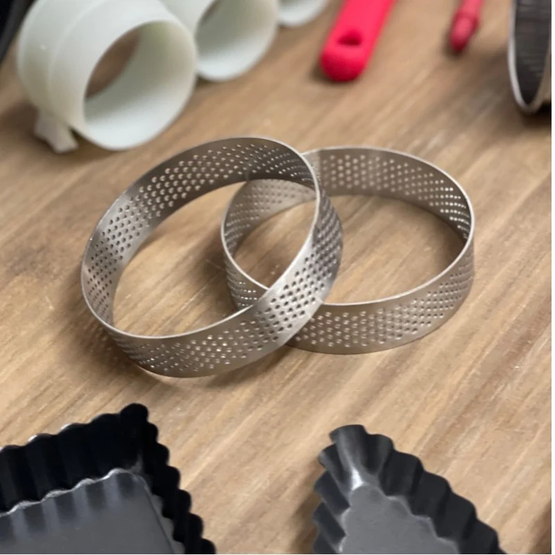 Aro Perforado para Tartaletas 8 cm Acero Inoxidable - Altura 2 cm