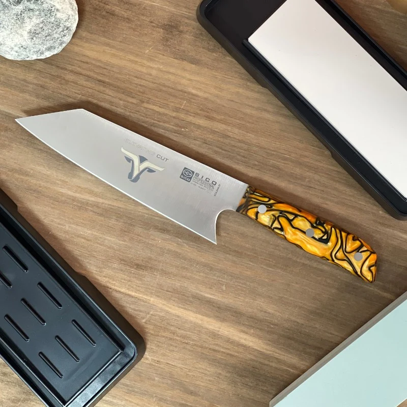 Cuchillo Chef Profesional 20cm Elevating Cut - Acero Ultra Afilado para Carnes y Barbacoa