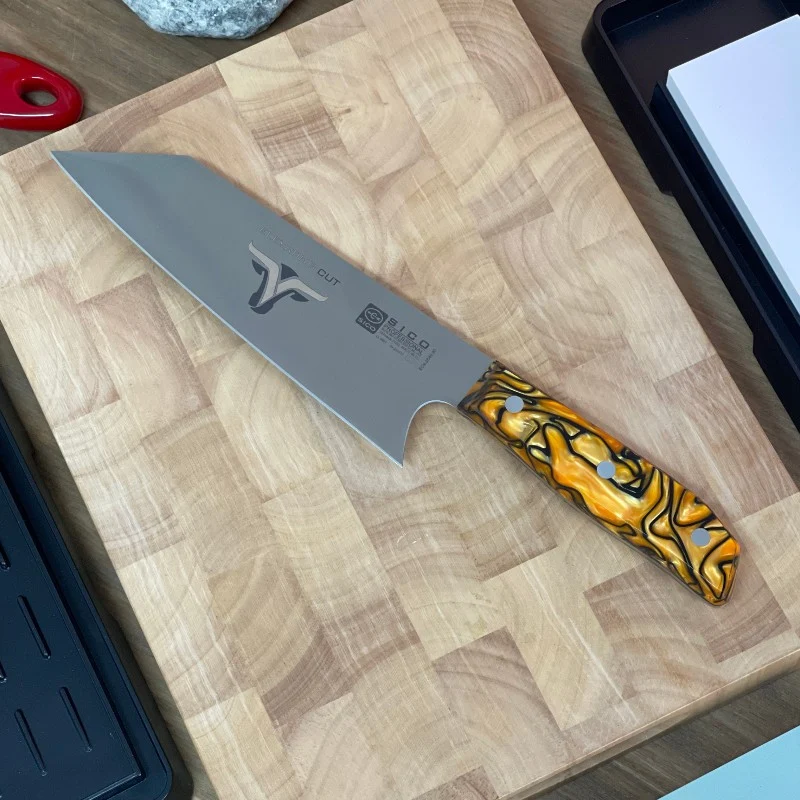 Cuchillo Chef Profesional 20cm Elevating Cut - Acero Ultra Afilado para Carnes y Barbacoa
