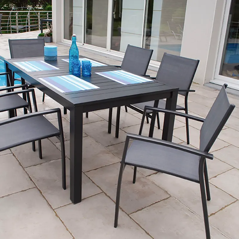 SET 2 SILLONES PARMA ALUMINIO/TEXTILENE