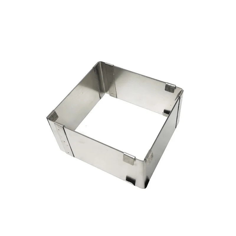Aro de Emplatar Cuadrado Extensible 9-15 cm Acero Inox 18/10