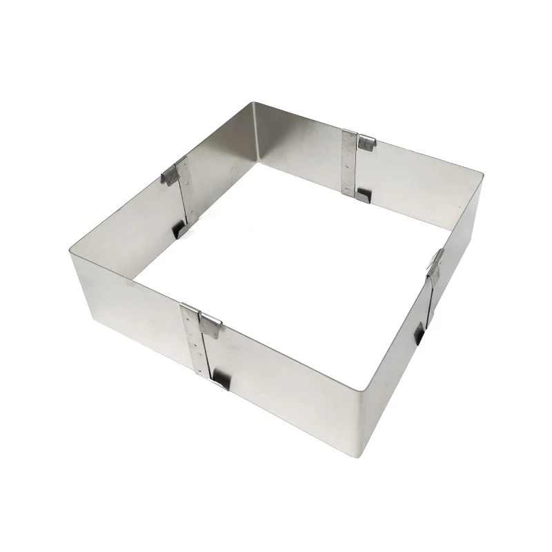 Aro de Emplatar Cuadrado Extensible 9-15 cm Acero Inox 18/10
