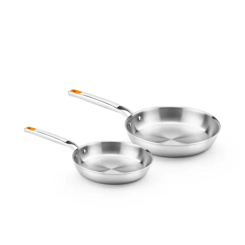 Set de 2 sartenes acero inoxidable sin antidherente Efficient Inox 20-24 cm