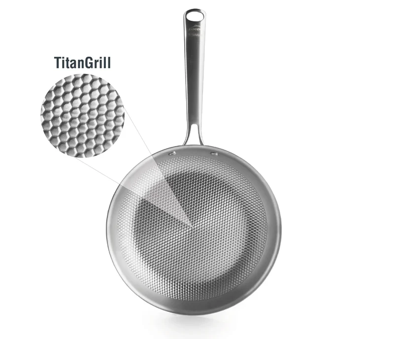 Sartén Titanium Lacor — Titanio Puro 100% | TitanGrill Sin PFAS | 3 Capas