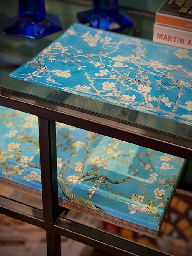 Bandeja de Cristal Rectangular 'Almond Blossom' - Van Gogh