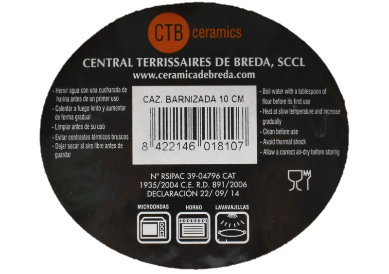 CTB ceramics Cazuela Tonschale 10cm Durchmesser