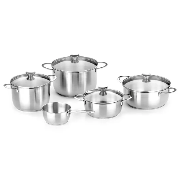 Batería de cocina 9 piezas acero inoxidable sin antiadherente Ancora