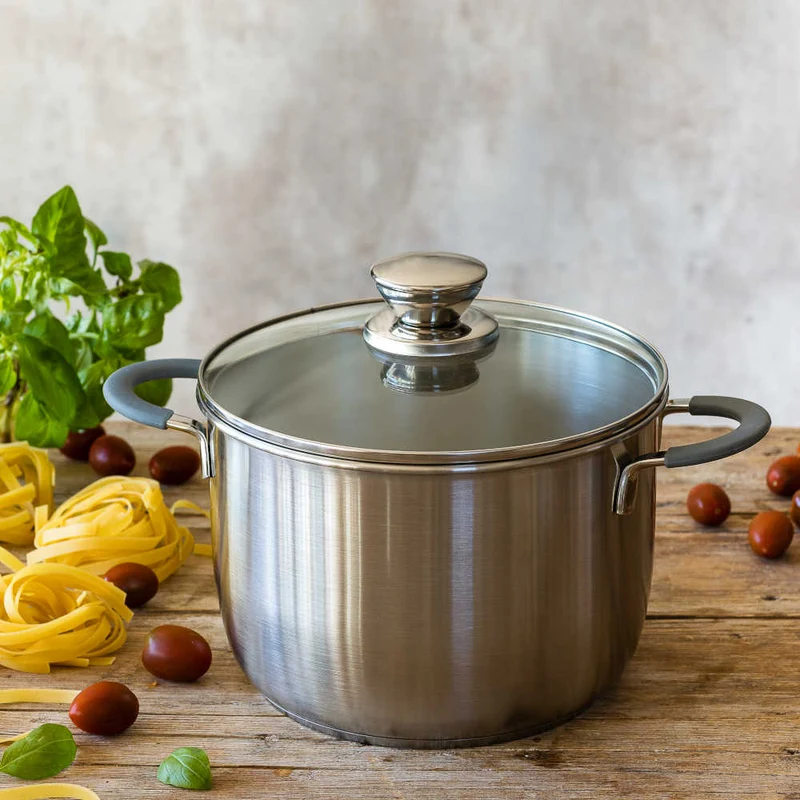 Olla con tapa acero inoxidable sin antiadherente Master