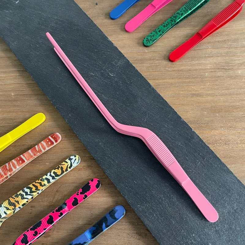 Pinza de Emplatar Profesional Rosa Mate 20cm | Acero Inoxidable