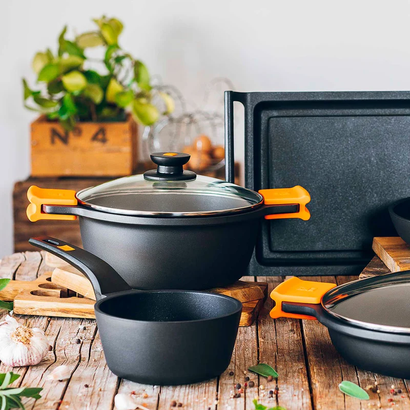 Batería de cocina 7 piezas con sartén Efficient
