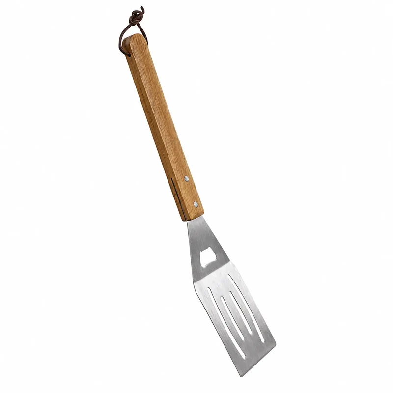 SET 4 PIEZAS INOX ACACIA 30X5X42 PARA BARBACOA