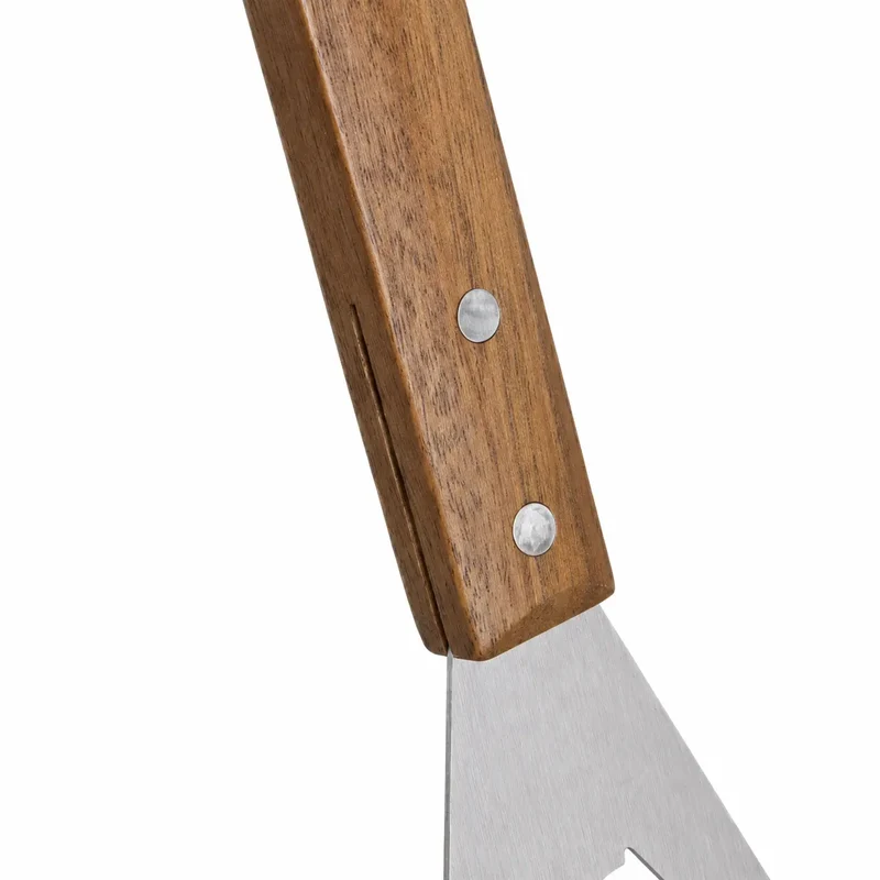 SET 4 PIEZAS INOX ACACIA 30X5X42 PARA BARBACOA