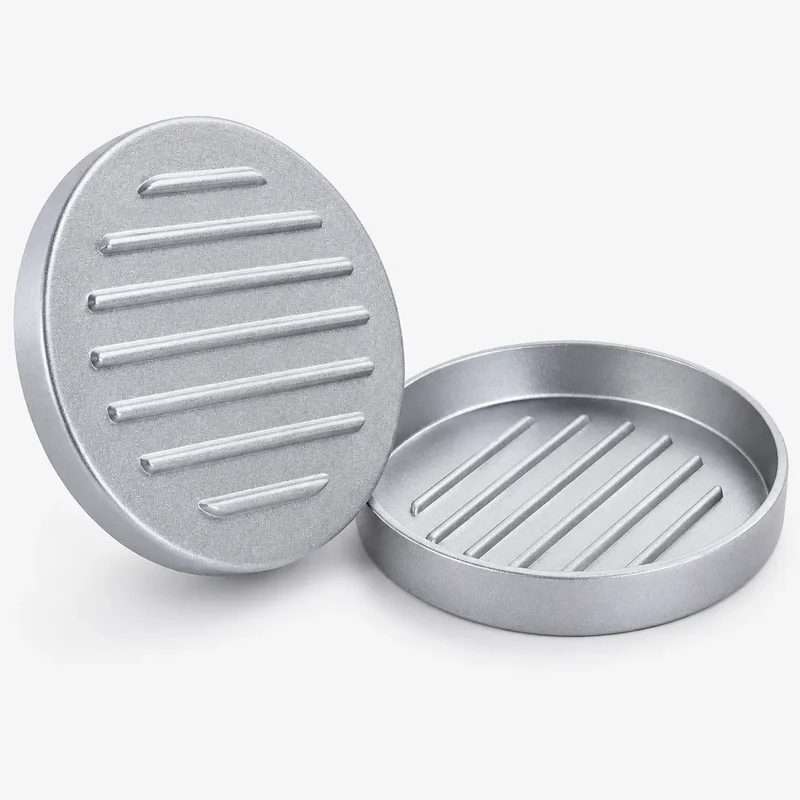 PRENSA HAMBURGUESAS INOX ACACIA 12X8CM