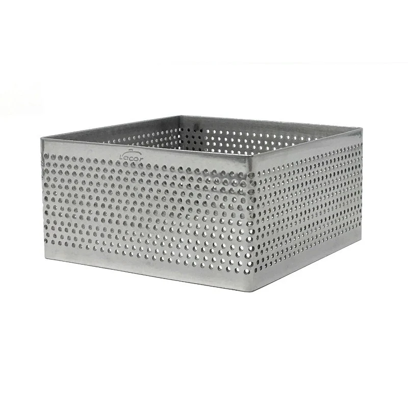 Aro cuadrado perforado 7 x 3.5 Cms