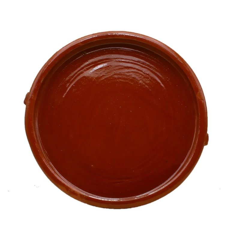 CTB ceramics Plato Teller aus Keramik mit aufgesetzten Griffen 23cm Durchmesser