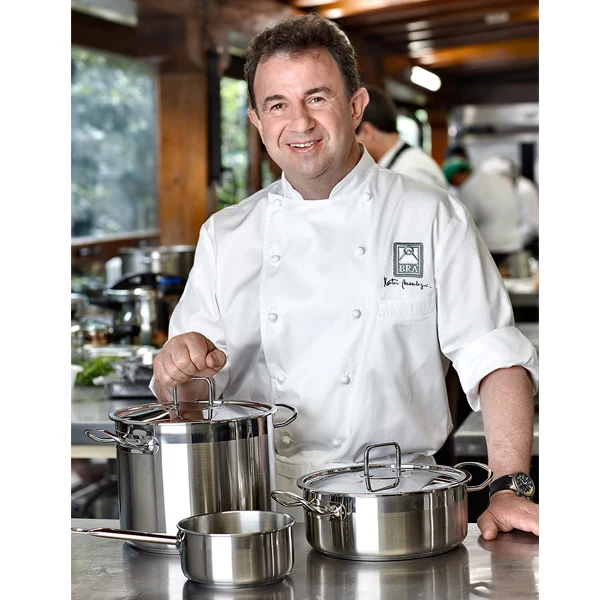 Batería de cocina 9 piezas acero inoxidable sin antiadherente Profesional