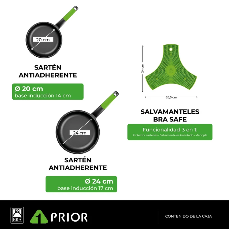 Set de 2 sartenes Prior 20-24 cm