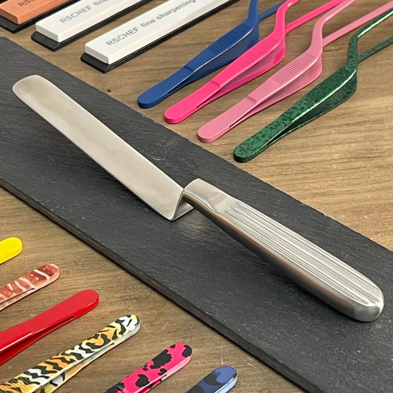 Espátula Emplatar Profesional Chef - Acero Inoxidable 18/10 Hoja Estrecha