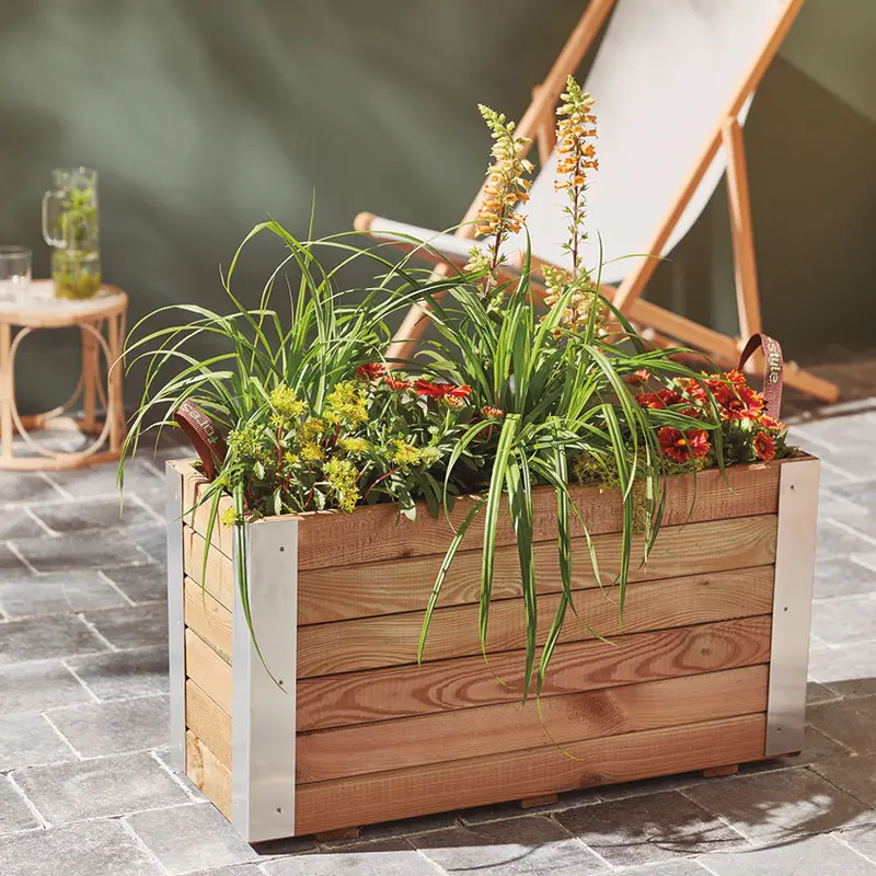 JARDINERA BAMBÚ 80X30X43,5 CM, 72L