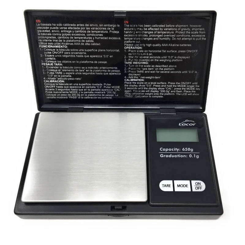 Báscula de Precisión Lacor 0.1g-650g - Digital Cocina Molecular y Dietas