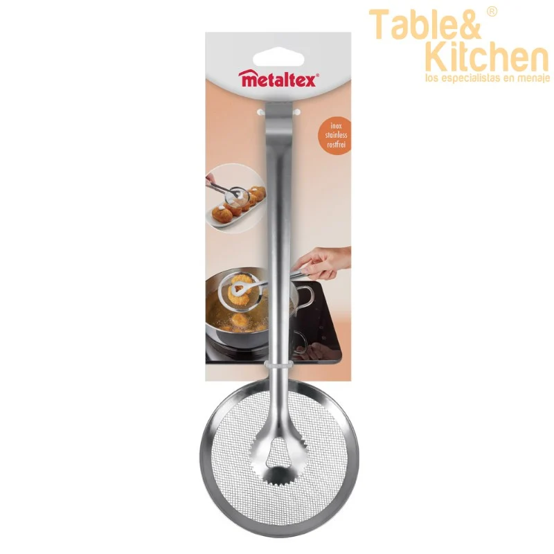 PINZA INOX PARA FRITOS Y SERVIR D.10CM
