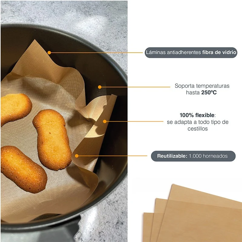 SET 3 LAMINAS HORNO ANTIADHERENTE 30X40CM LACOR