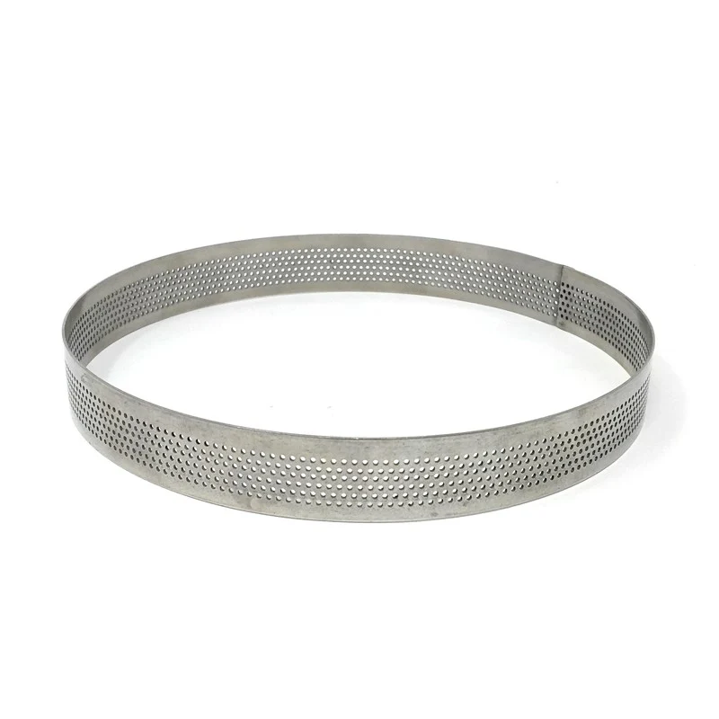 Aro Perforado para Tartas 24 cm Acero Inoxidable - Altura 2 cm Lacor