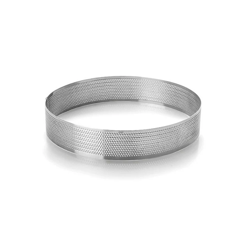 Aro Perforado para Tartas 20 cm Acero Inoxidable - Altura 2 cm Lacor
