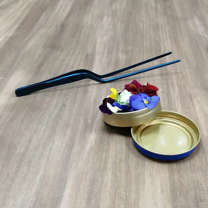 Pinza para emplatar titanio Azul