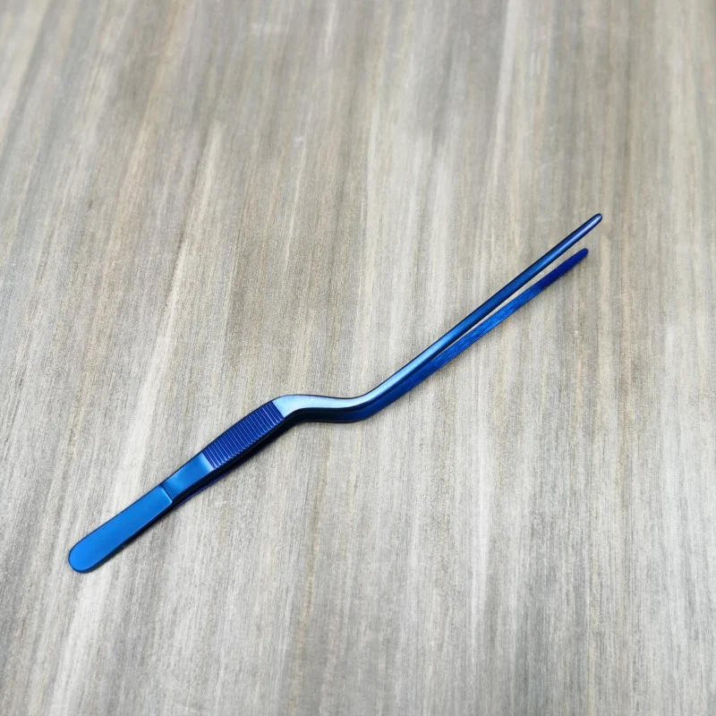 Pinza para emplatar titanio Azul