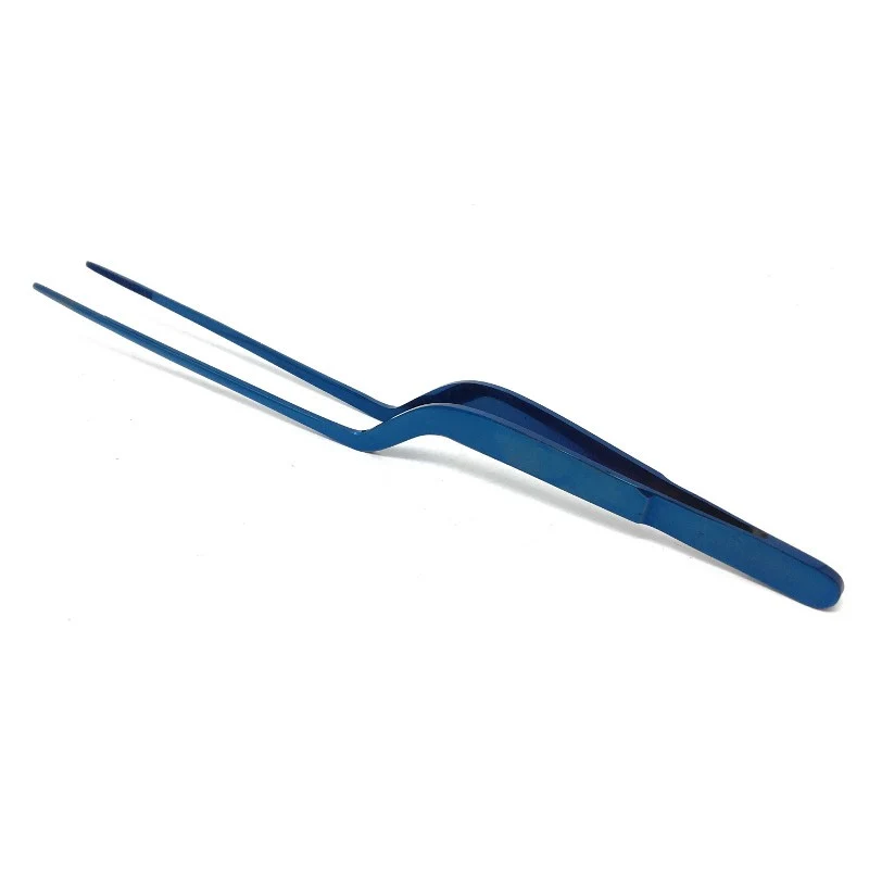 Pinza para emplatar titanio Azul