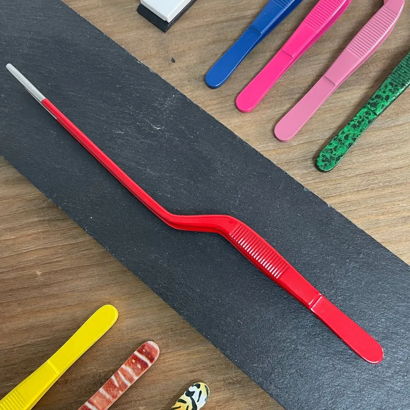 Pinza de Emplatar Profesional Roja 20cm | Acero Inoxidable