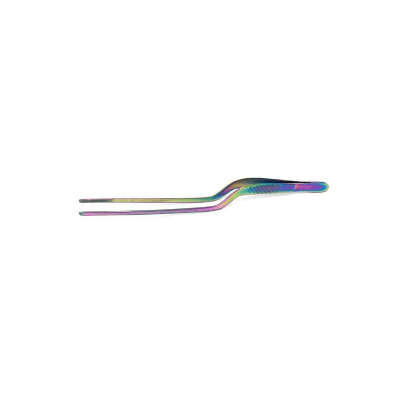 Pinza de Emplatado Irisada Titanio 20cm - Profesional Alta Cocina
