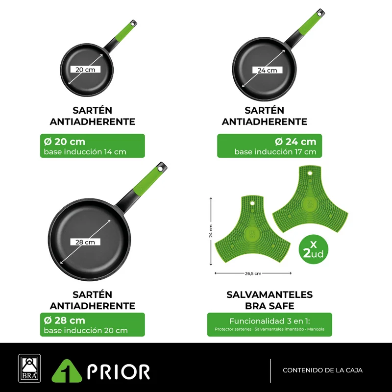 Set de 3 sartenes Prior