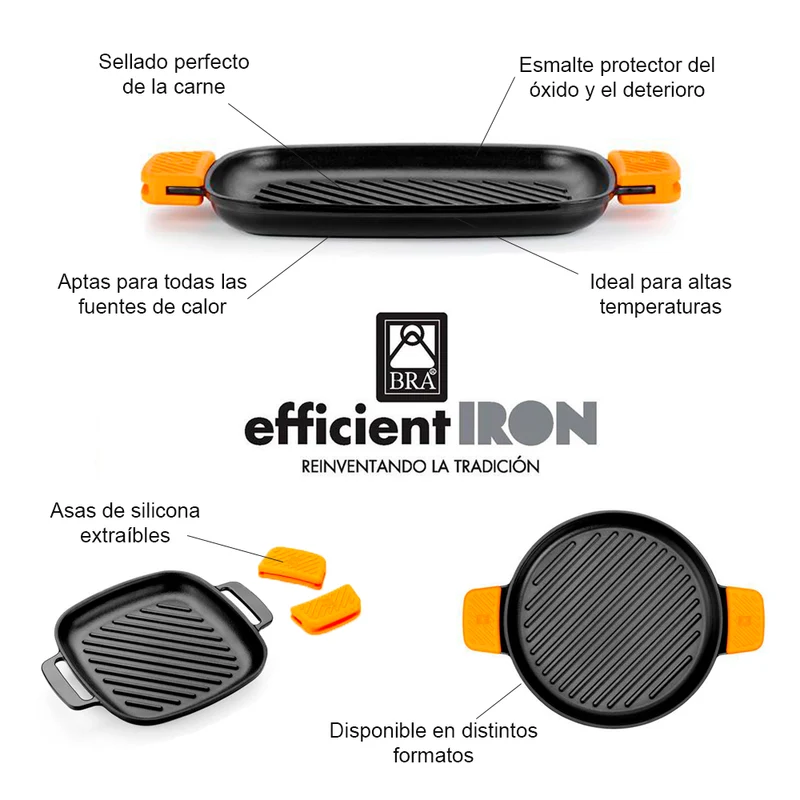 Plancha cuadrada lisa Efficient Iron