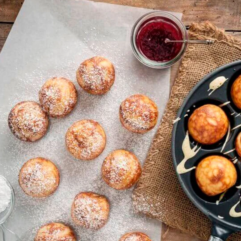 Sartén para tortitas rellenas, pop dots y ebelskiver daneses Nordic Ware