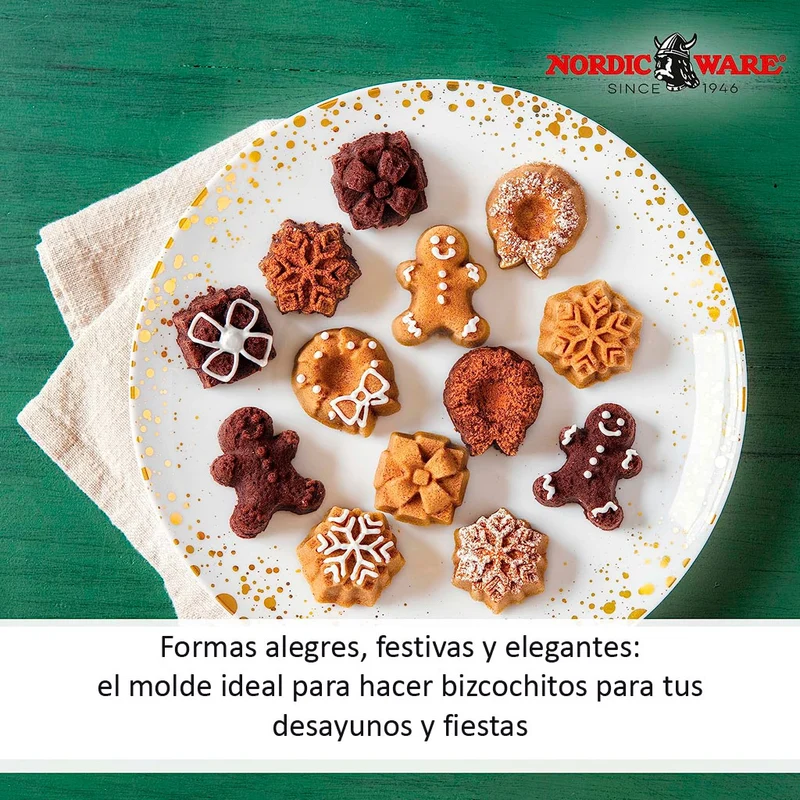 Molde para bizcochitos y pastas de te Nordic Ware