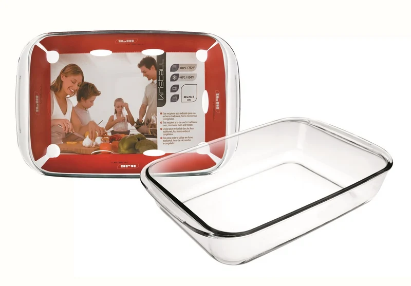 FUENTE HORNO VIDRIO RECTANGULAR ALTA