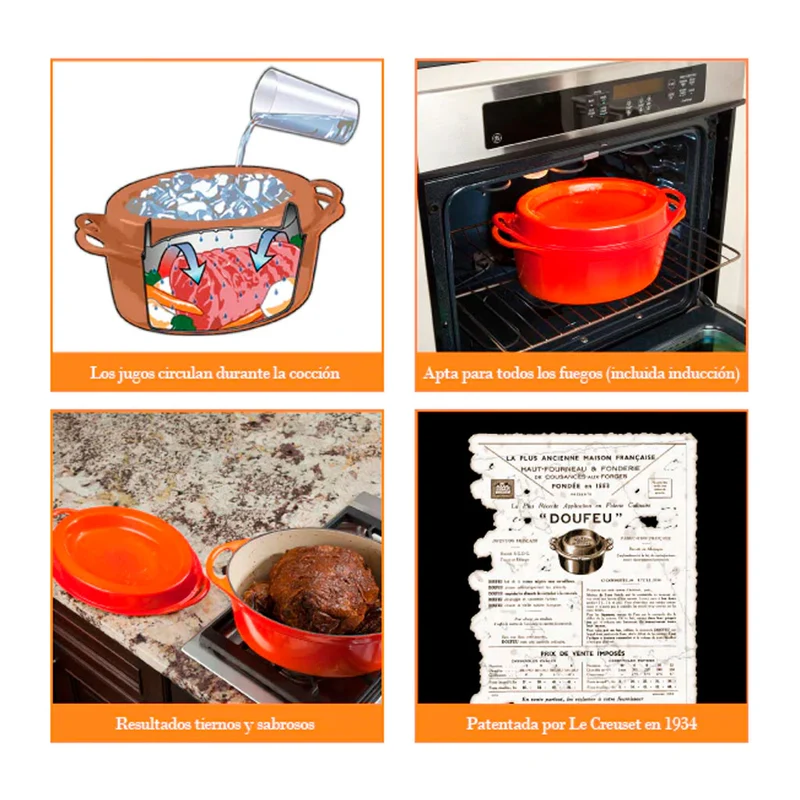 Cocotte Doufeu oval de hierro Le Creuset