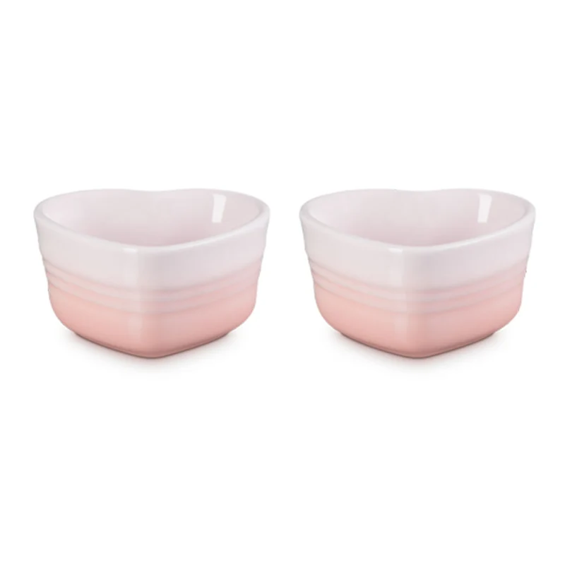 Conjunto de dos ramequines corazón Le Creuset